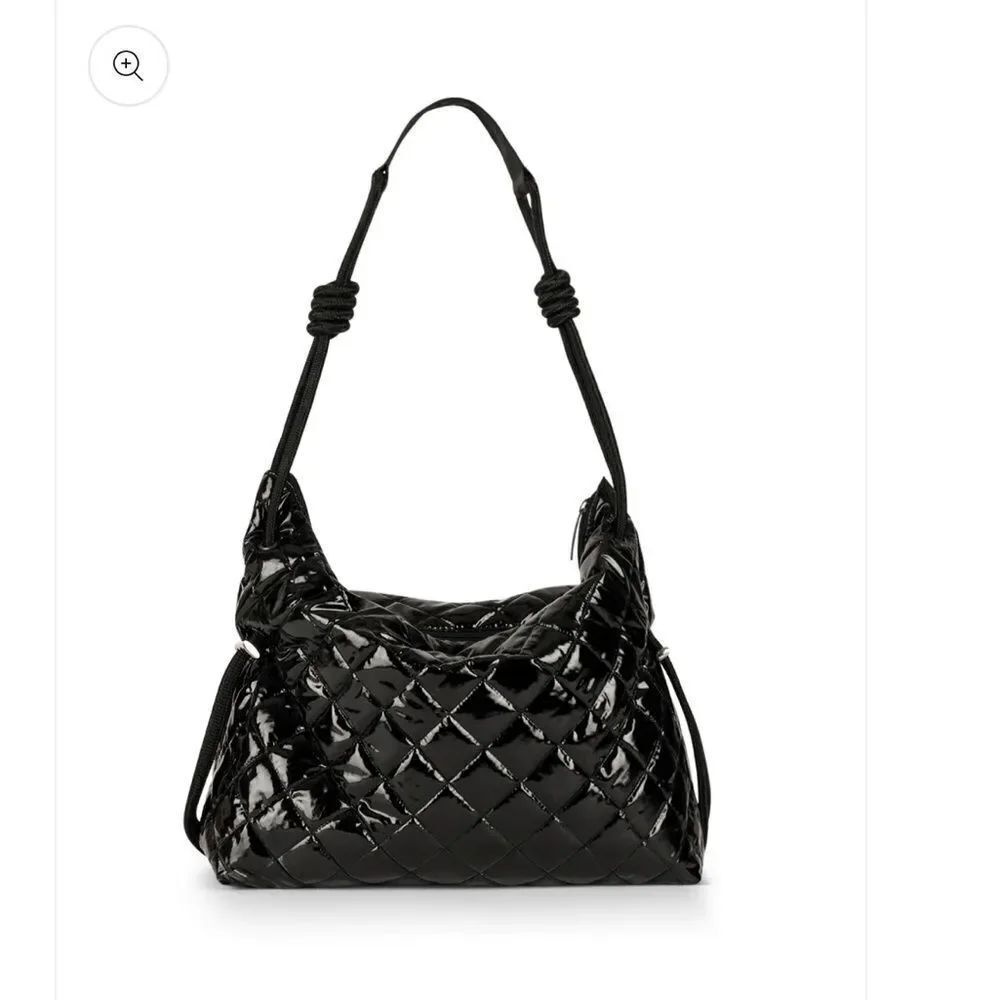 Black Quilted Shoulder Bag or Crossbody - Adjustable Strap Height NWT
